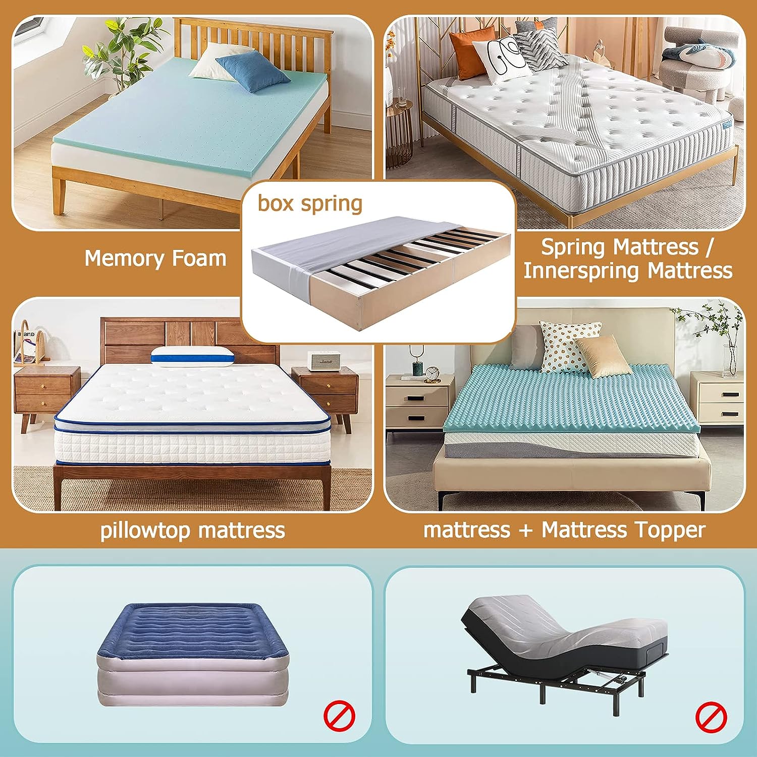 Bedecor Zippered Mattress Protector Cover Fully Encased Liquid Proof Urine Pee Protection Breathable Smooth Incontinence Pet Baby Potty Training Fits up to 9"-Queen - Image 6